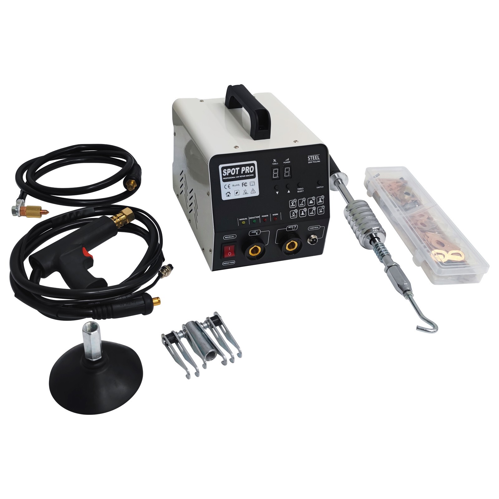 110V Spot Welder Dent Puller Kit Car Body Repair Machine 4HP Powered Dent Puller
