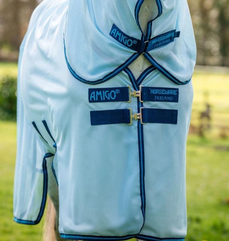 Amigo Bug Buster Vamoose Fly Sheet - Azure Blue/Navy