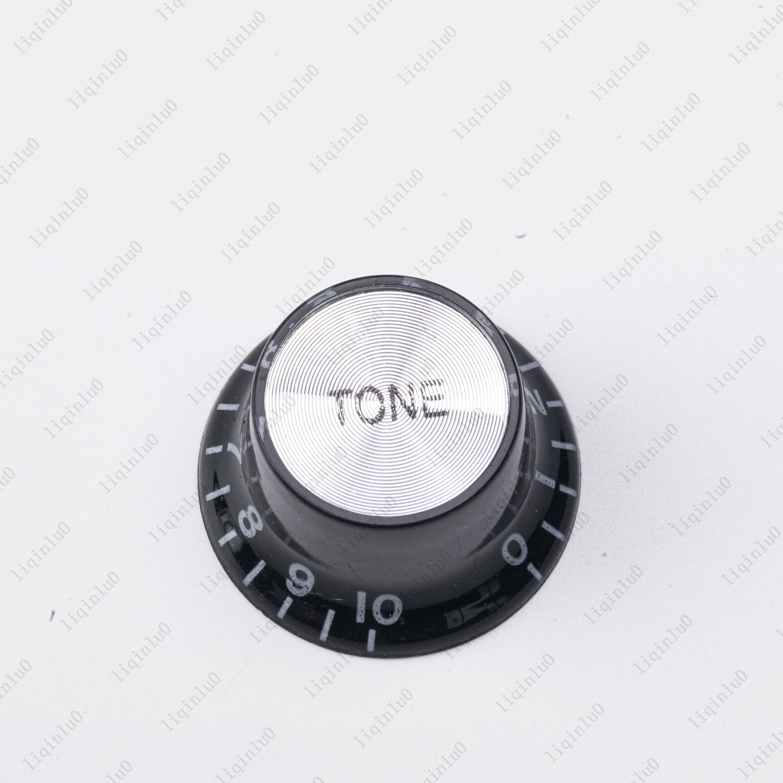 4 Pcs 60s Guitar Reflector Knobs Black/Silver Top Hat Knobs For LP Epiphone SG