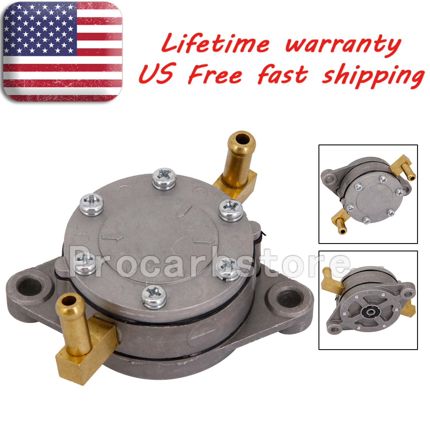 24233G1 Fuel Pump Fits EZGO 2-Cycle Gas Golf Cart 1989-1990 1/2 Replace 24233-G1