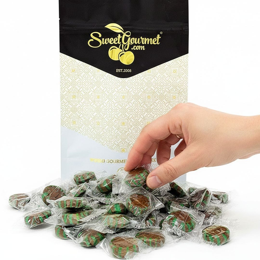 SweetGourmet Chocolate Starlight  Mint | Bulk Wrapped Hard Candy | 1 Pound