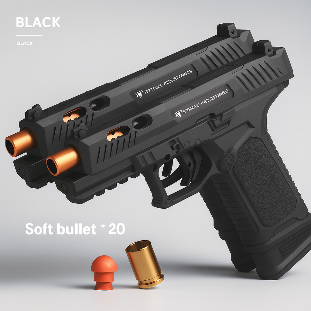 2PCS SIG17 Shell Ejecting Toy Gun Soft Bullet EVA Blaster Manual Firing