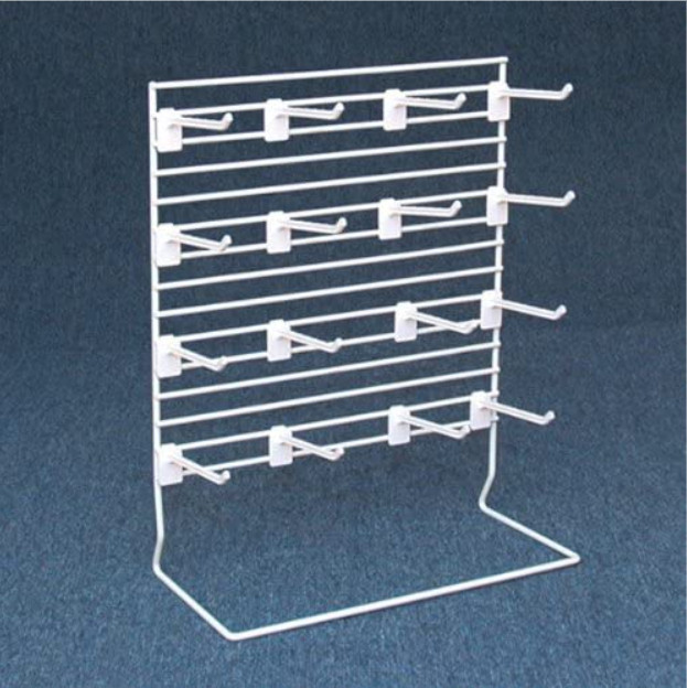 Countertop Grid Merchandise Display Rack with 12 Hooks  - 12" W x 15" H