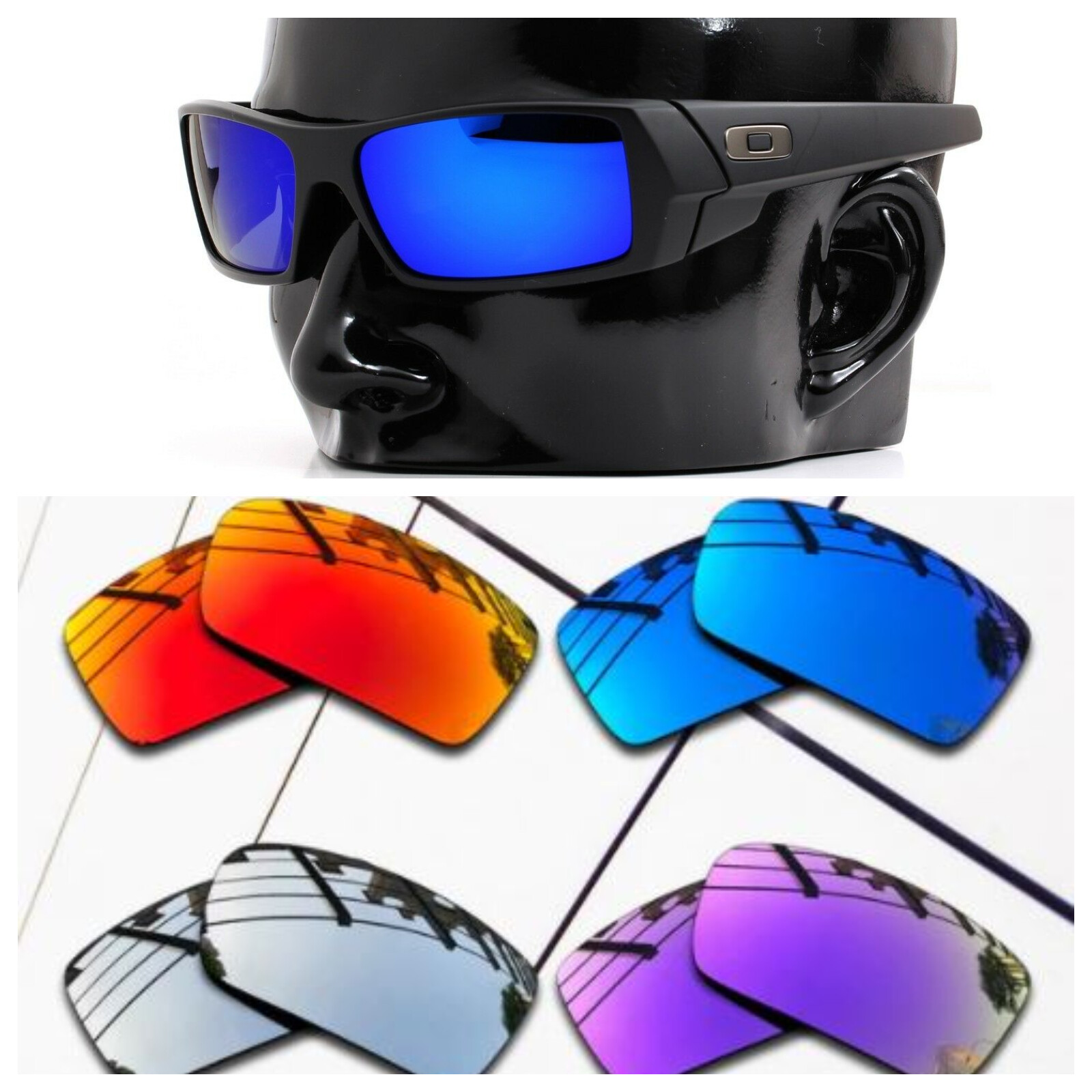Polarized NEW Iridium Replacement Lenses For Oakley Gascan Sunglasses