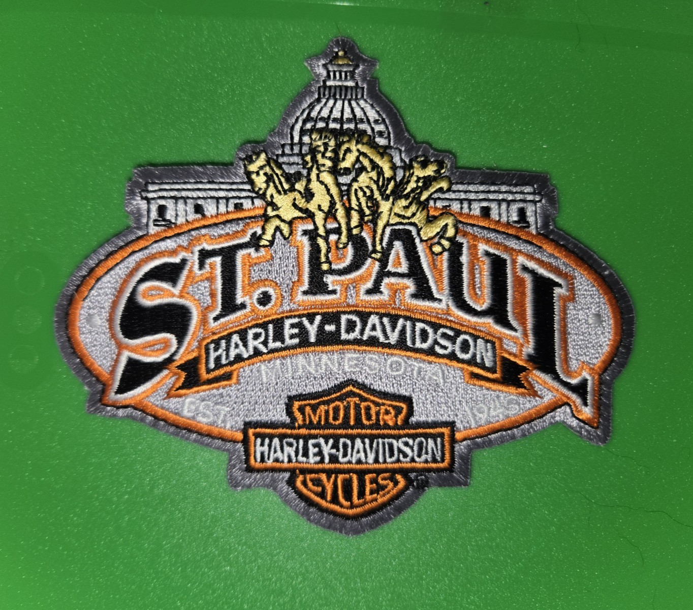 St. Paul Harley Davidson Official Dealership Patch Leather Vest H-D