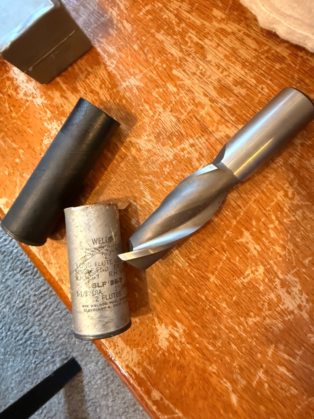 Weldon End Mill 2 Flute LOT of 2 1-1/8 dia x 1 shank x 5 1/2" OAL BLF36-7 K75-HS