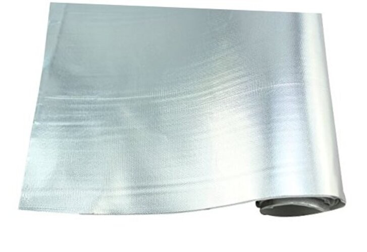 12"-48" Gold Silver Adhesive Backed Aluminized Fiberglass Sheet Silver 24x48 in