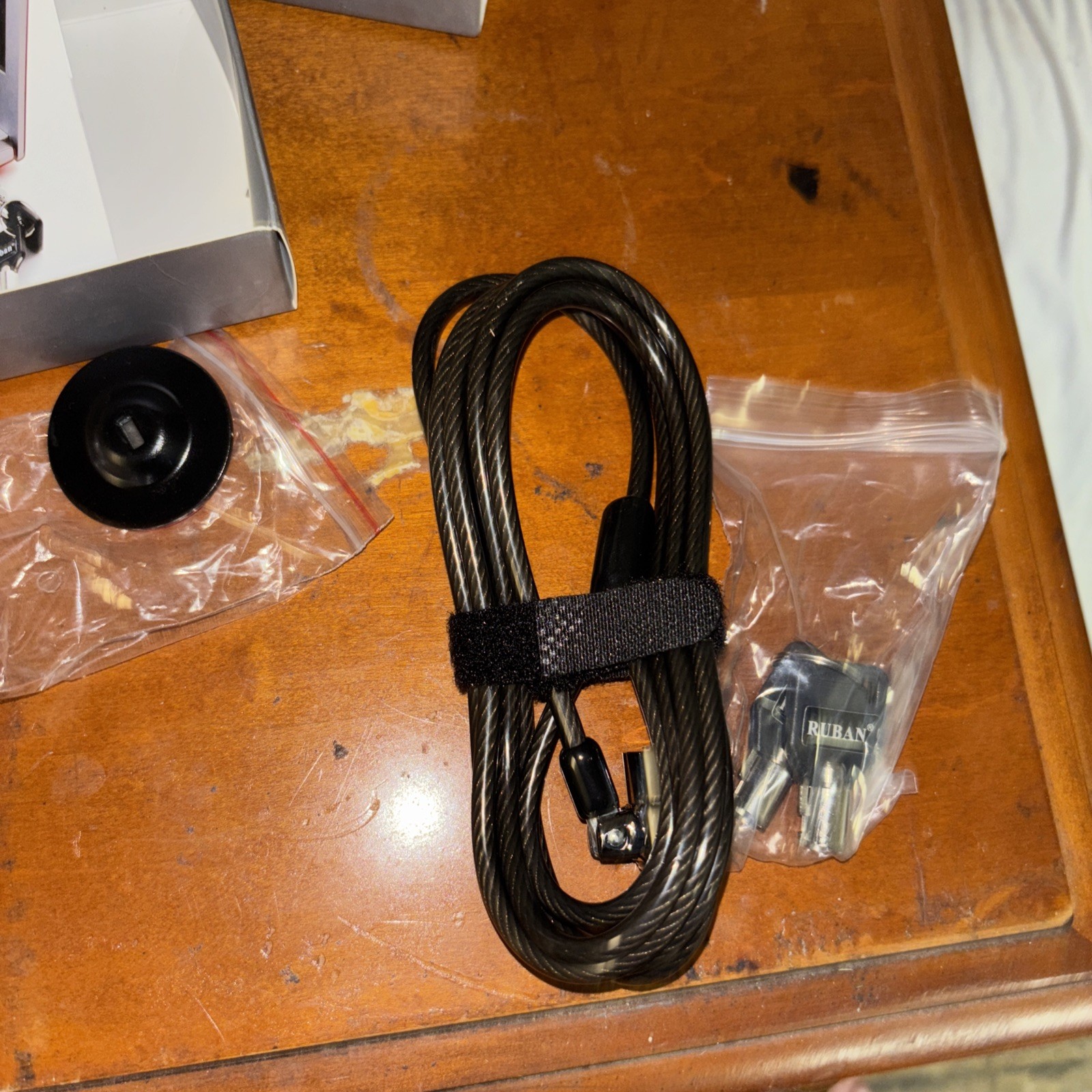 Ruban notebook computer cable lock Black