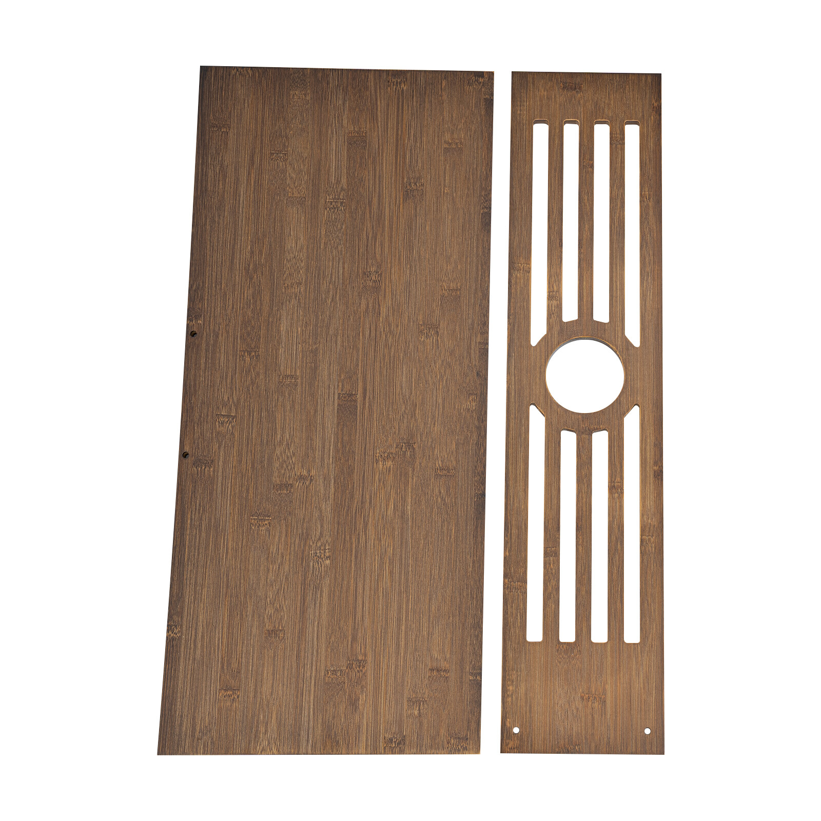 2 Tiers Walnut Sofa Table Bamboo Entryway Table Table With Storage Shelves