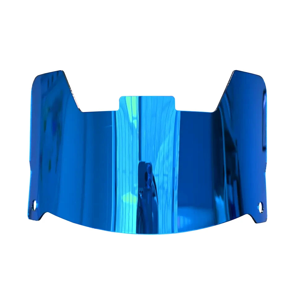 LIGHT BLUE CHROME Full Size Football Flex Helmet Visors W/Clips FOR DISPLAY ONLY