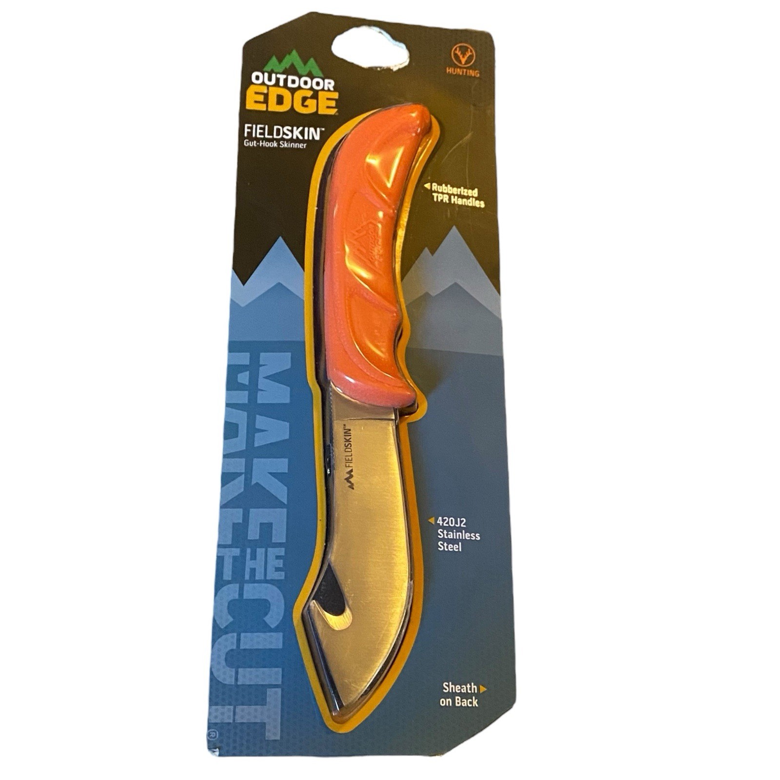 Outdoor Edge Field Skin Gut Hook Skinner Knife Fieldskin Sheath - New