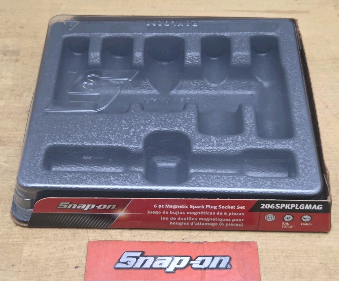 New Snap On PAKTY537-Tray W/ Lid For 206SPKPLGMAG-6Pc Magnetic SparkPlug Skt Set