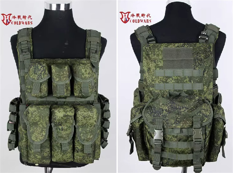 Replica 6B46 Russian Body Armor Tactical Vest Molle Plate W/ AK Pouches Set Vest