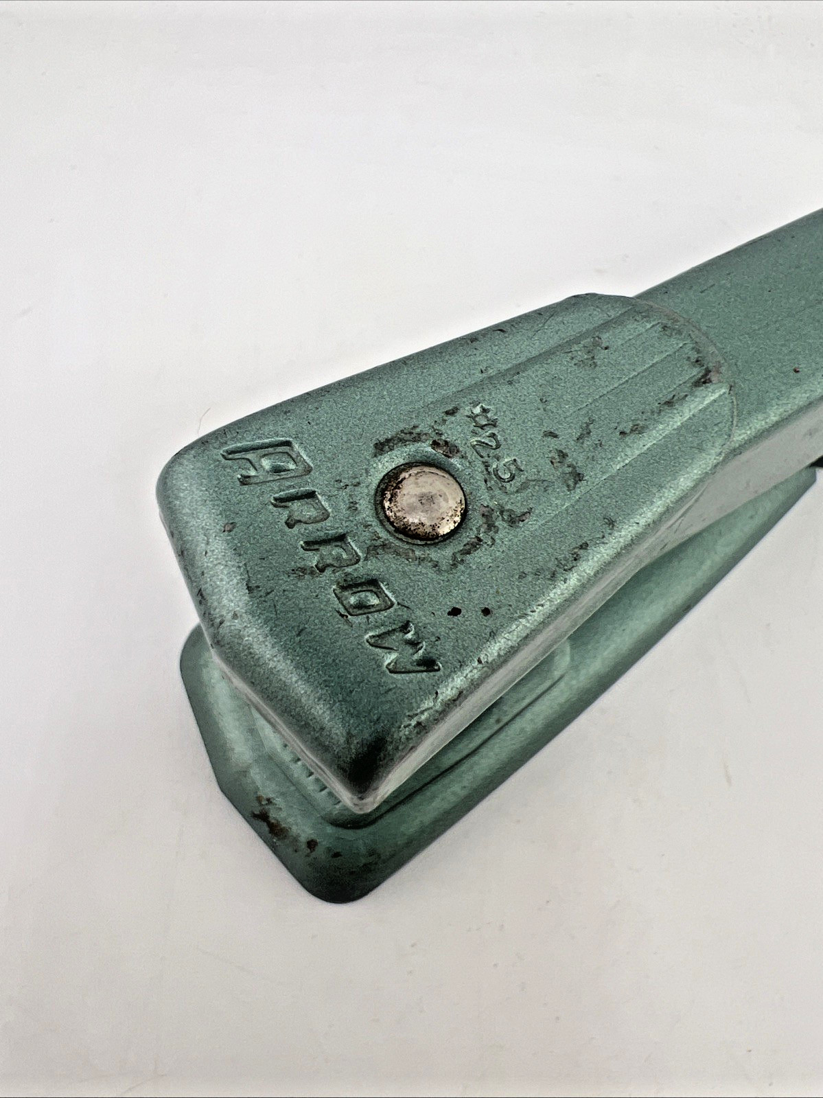 Vintage Arrow Stapler #25 Green Metal Mini Stapler Missing Part READ!!!!