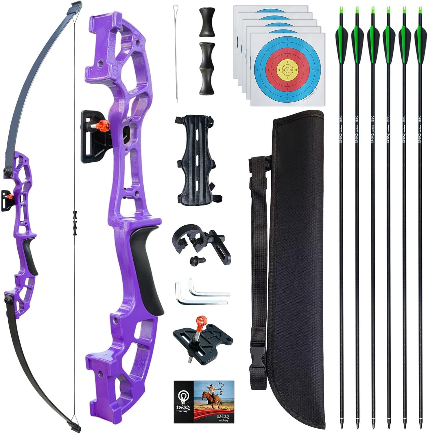 Recurve Bow and Arrow Set for Adults - 30Lb & 40Lb Beginner Target Practice