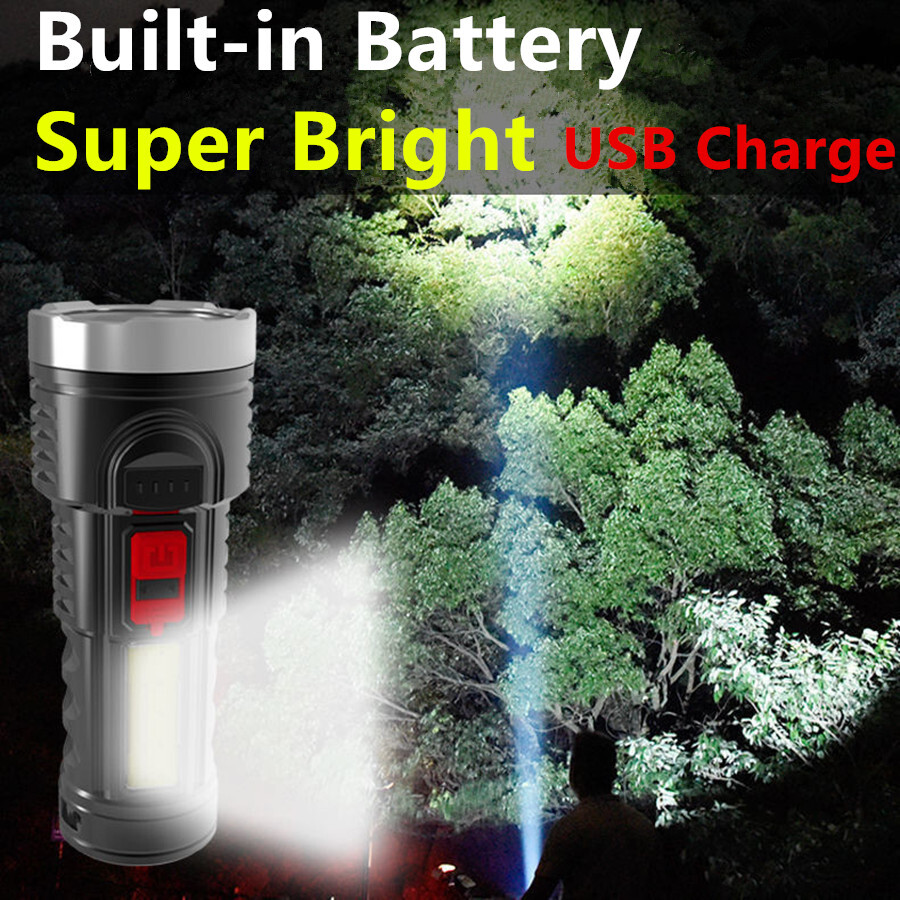 350000000 Lumen Super Bright LED Tactical Flashlight Rechargeable LED Work Torch