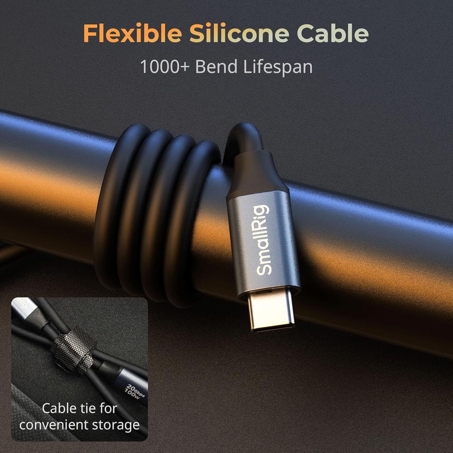 SmallRig USB C to USB C Data Cable 1.15ft/ 35cm/ 13.8" for iPhone / Camera 4788