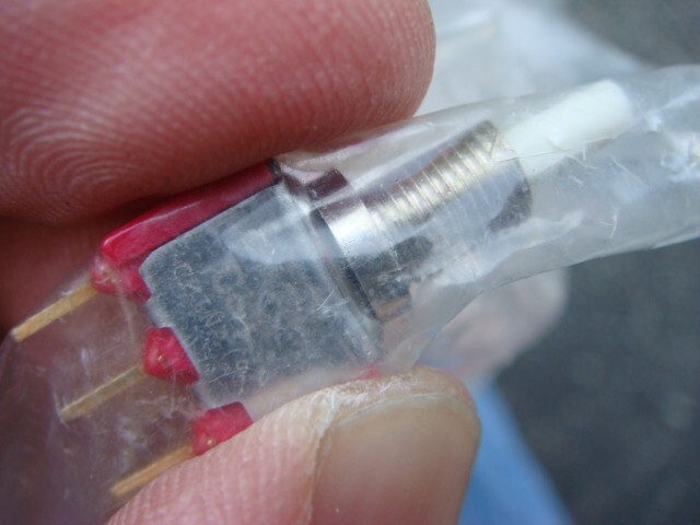 LOT of 5 C&K 8168 SPDT Momentary Pushbutton Switches -- New and Unused