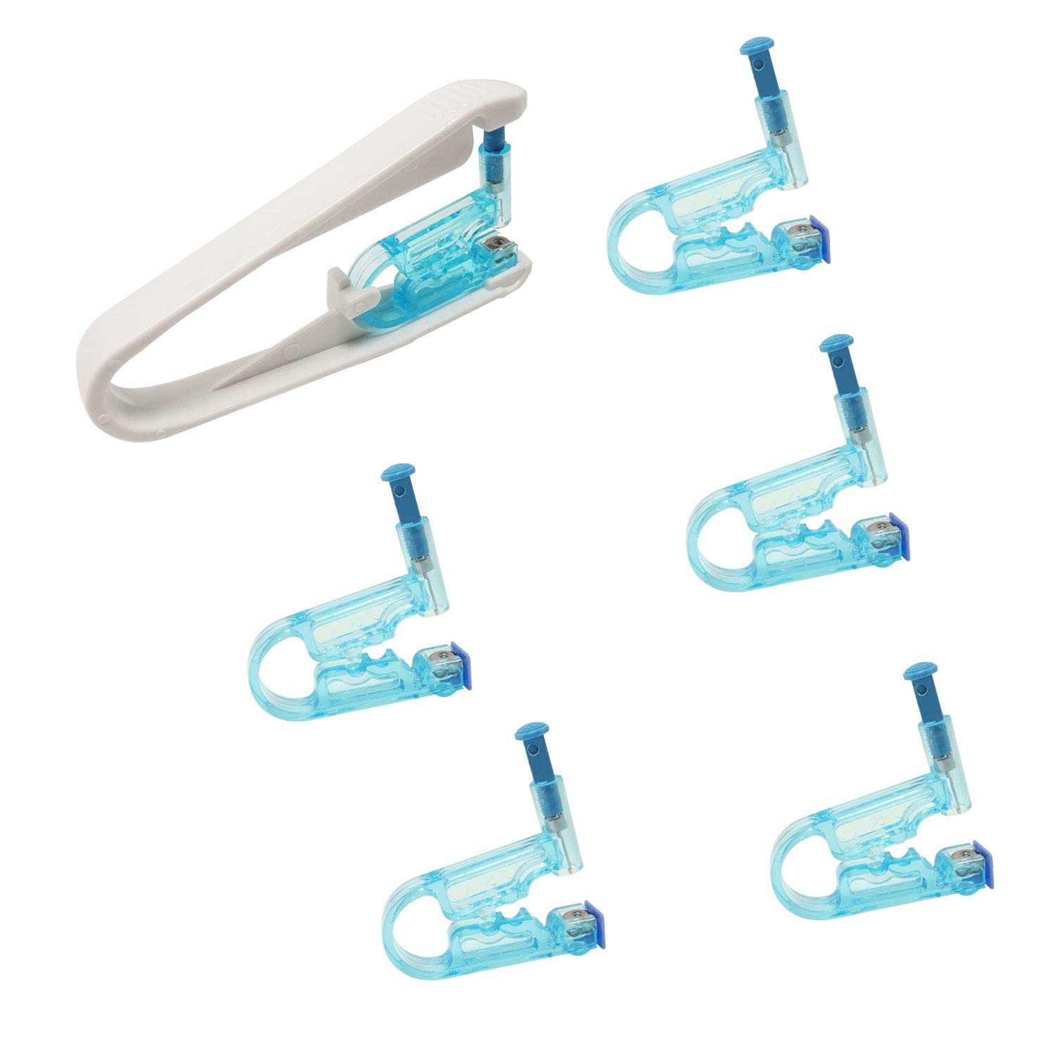 13 Piece Blue Ear Piercing Gun Set with Studs and Piercing Aid Kit