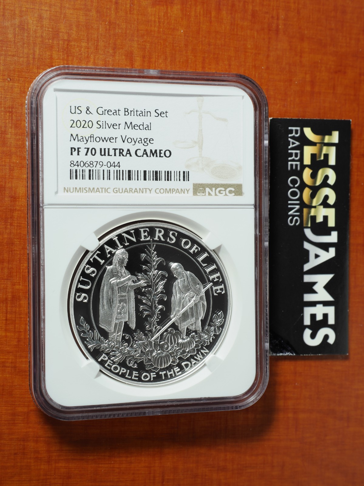 2020 PROOF SILVER MAYFLOWER VOYAGE MEDAL NGC PF70 ULTRA CAMEO 1 OZ .999