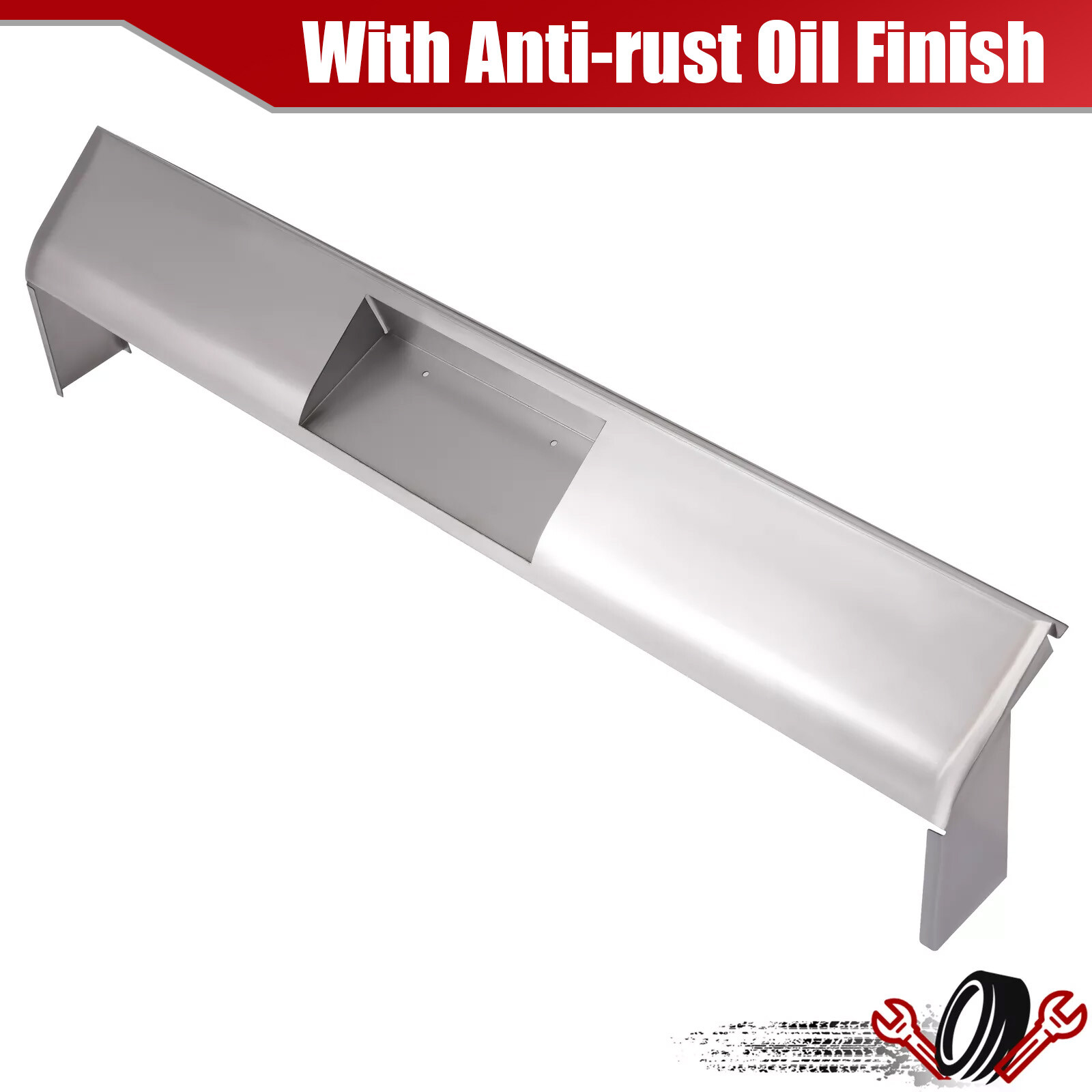 Rear Steel Roll Pan W/License Box For Chevy/ GMC Truck 1947-1953 48 49 50 51 52