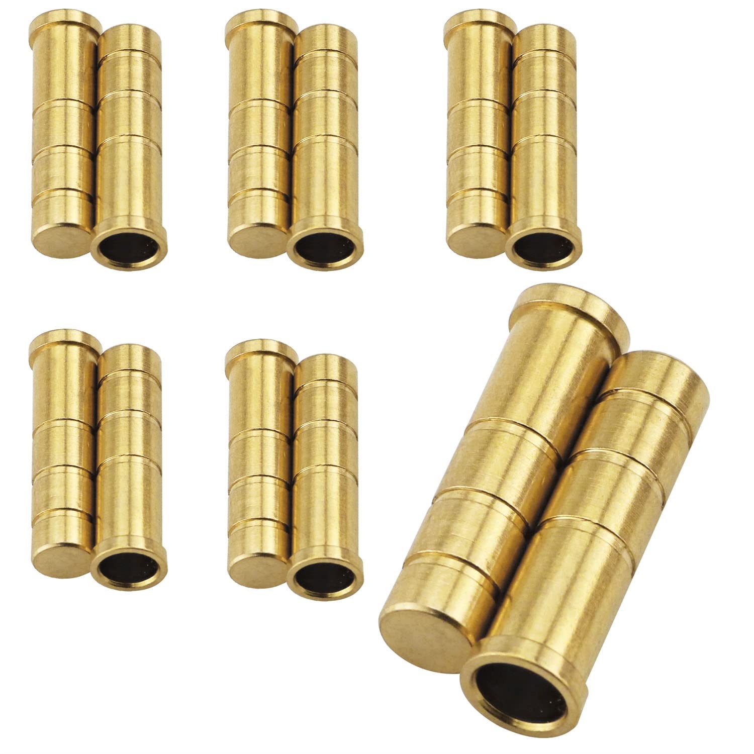 DGHAOP 12pcs Copper Insert Arrow Fit ID 0.244" Carbon Fiberglass Arrows...
