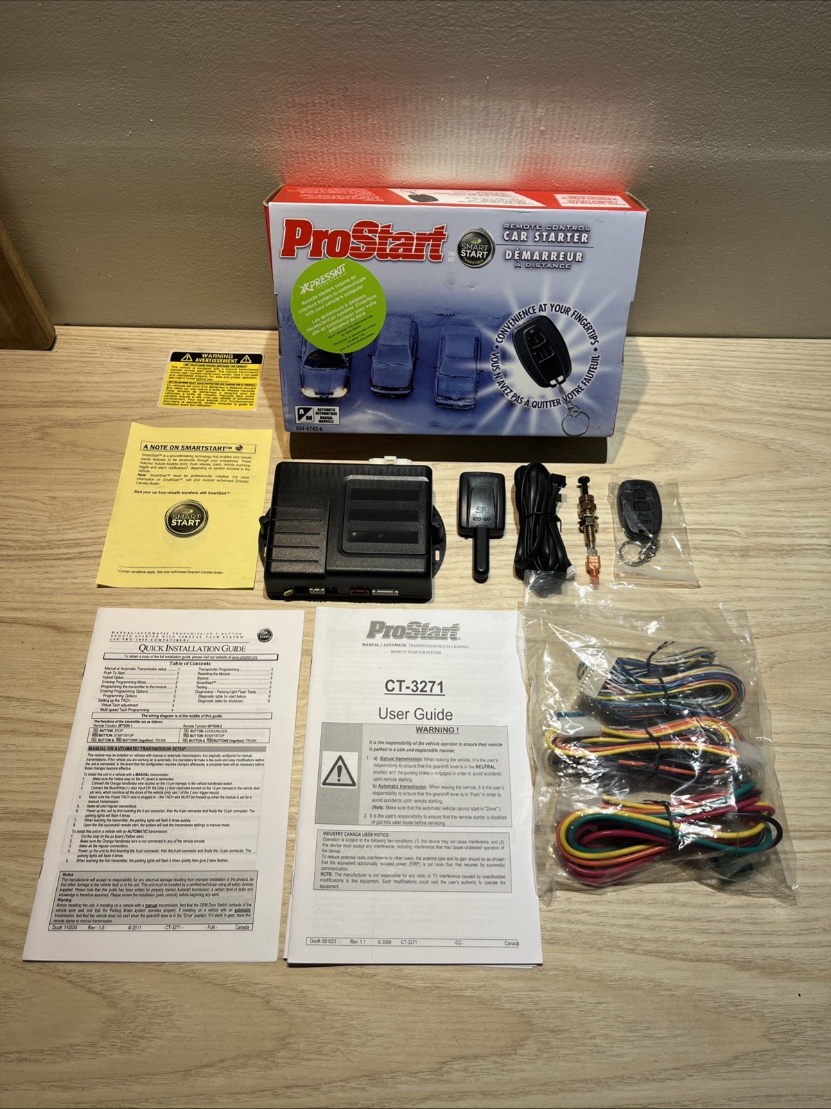 Pro Start Remote Control Car Starter CT-3271 Pro Start 950' (290 m) Range NEW!
