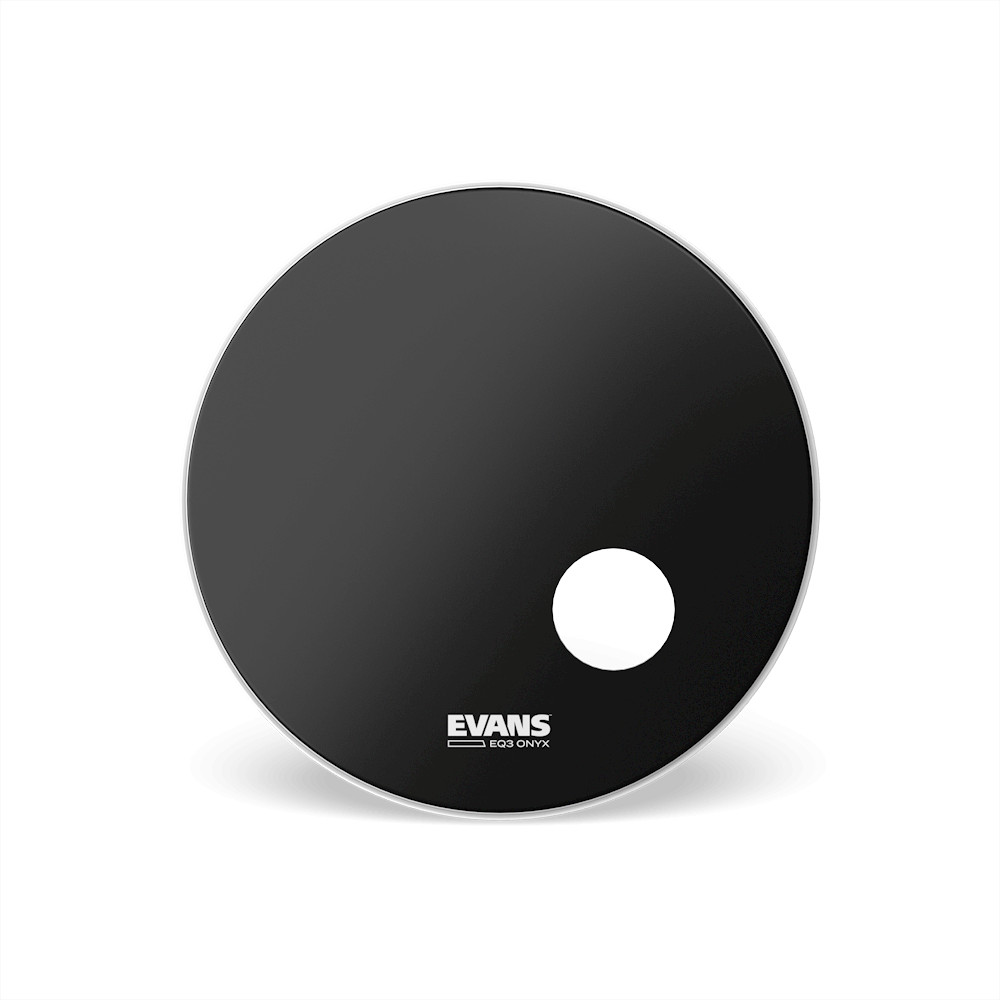 Evans EQ3 Onyx Resonant Bass Drum Head - 22"