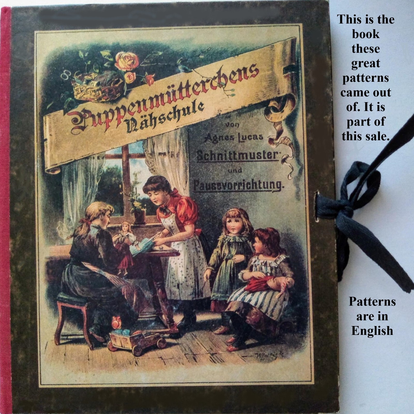 9" & 11" Doll Clothes Patterns, Antique Agnes Lucas German Doll Clothes Pattern