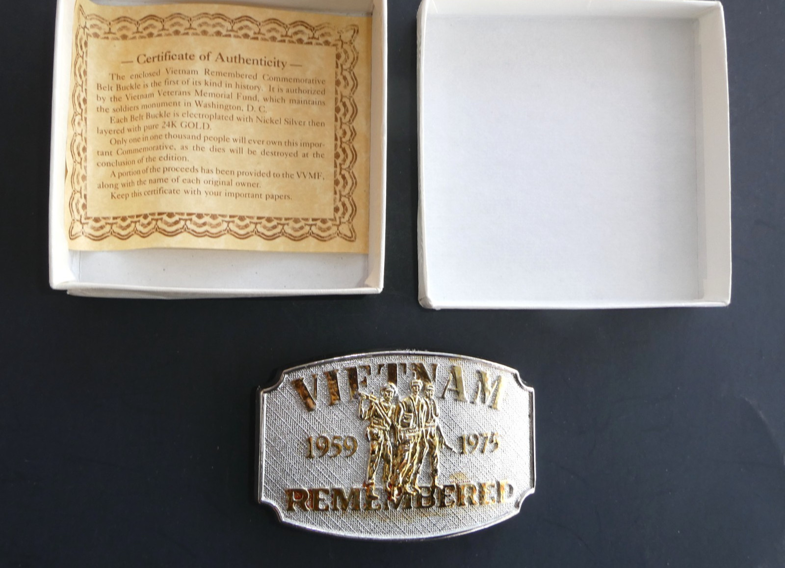 Vietnam War Belt Buckle 100% Proceeds To Vietnam Veterans Memorial Fund, Inc.