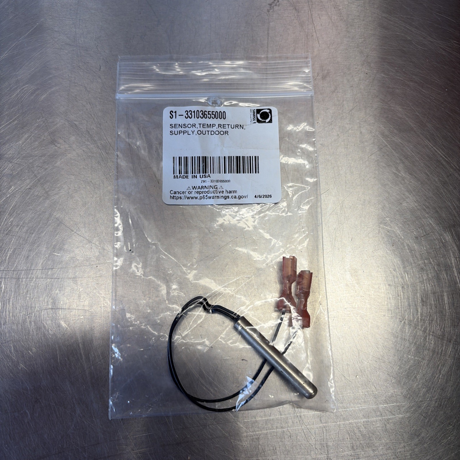 York Temperature Sensor,Return,Supply,Outd S1-33103655000 - Genuine OEM