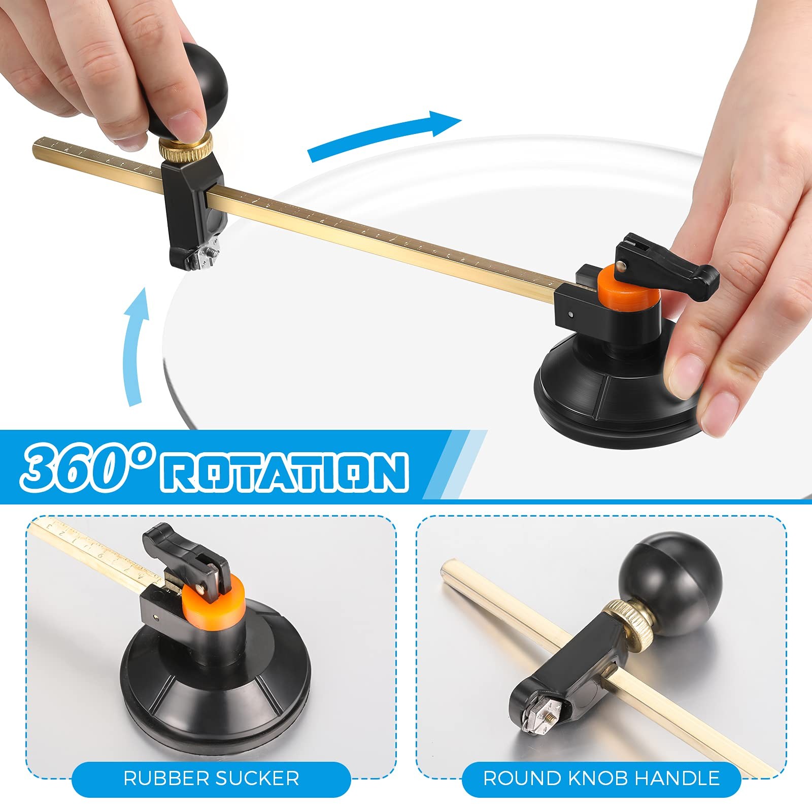 Mudder 6 Pieces Glass Cutter Tool Set Includes Pencil Style Cutting Tool...