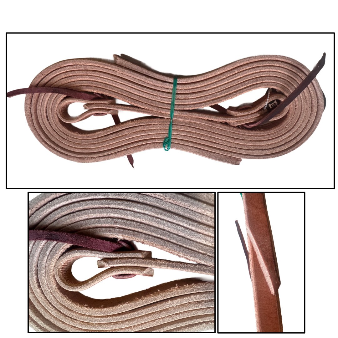 Heavy Harness Split Reins with Slobber Guard Ends