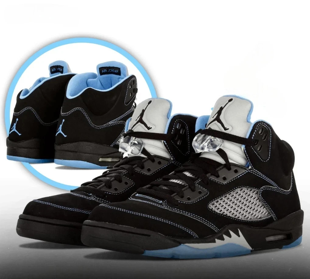 Jordan 5 Black/University Blue DD0587-008 2026 Men's Size US 7-12