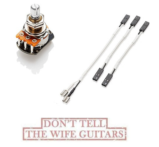 EMG 250K CONTROL PASSIVE VOLUME SPLIT SHORT SHAFT POT FOR SINGLE COIL P/U #6370