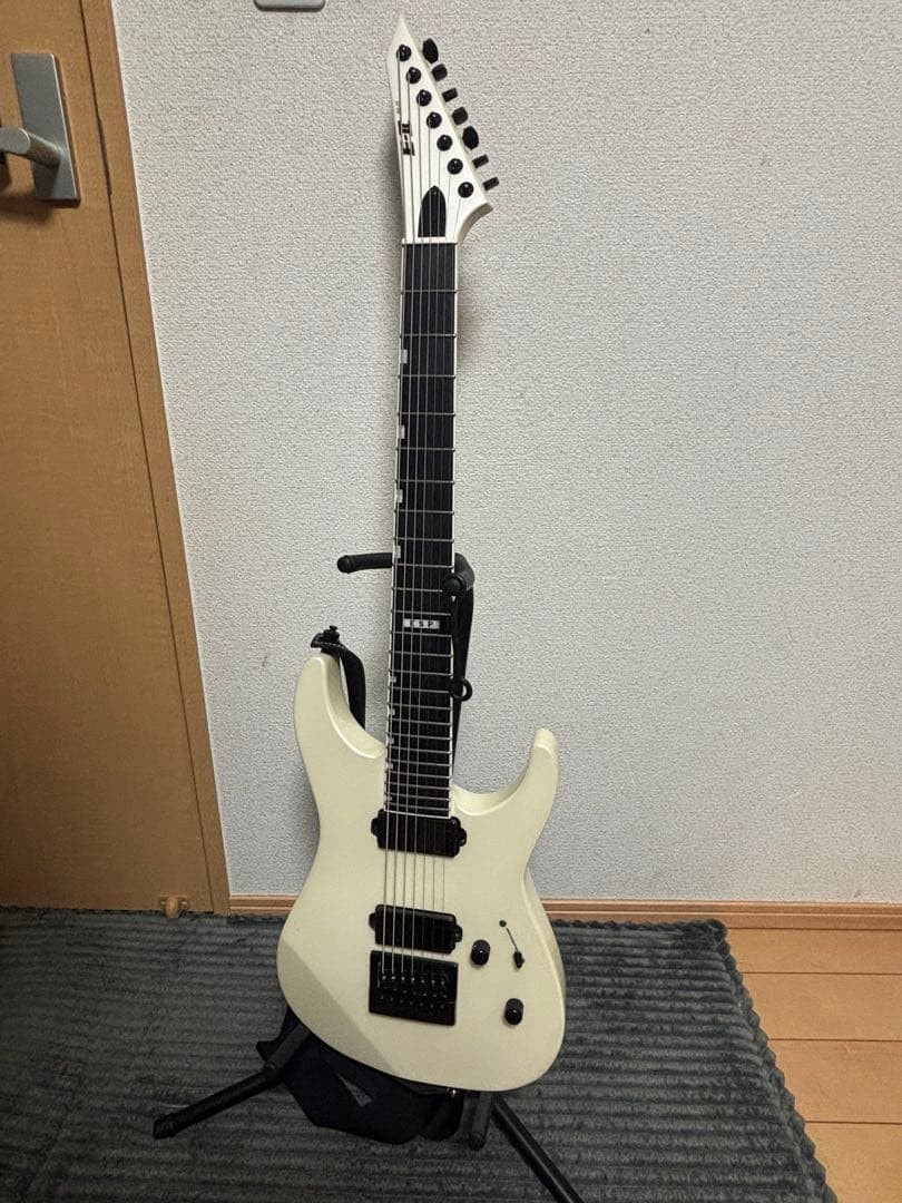 ESP E-II M-II 7B ET Pearl White Electric Bass Guitar Warranty Included