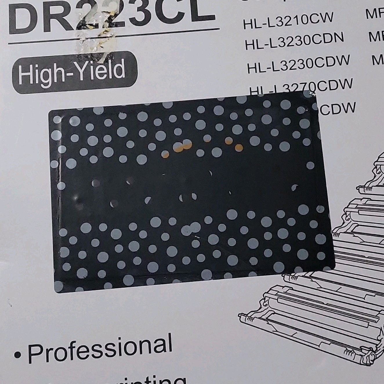 DR223CL Drum Unit Set 4 Pack for Brother HL/MFC HL-L3210CW L3290CDW