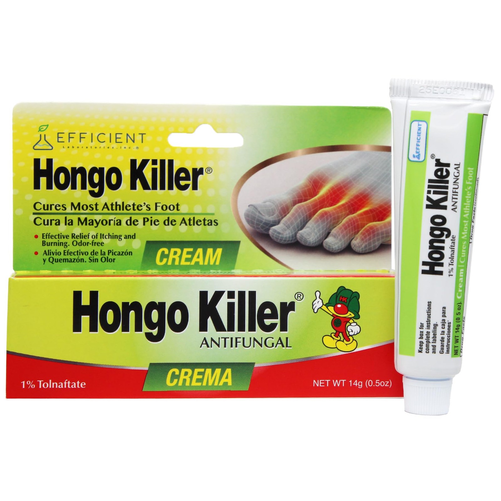 Hongo Killer Antifungal Cream 0.5oz - Athlete's 0.5 Ounce (Pack of 1), White