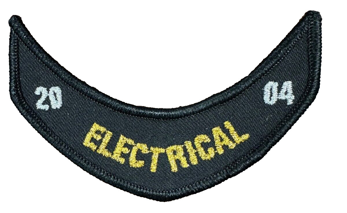 Harley-Davidson Patch, Service Tech "Electrical 2004" Rocker Sew-On 4 x 1 Box P