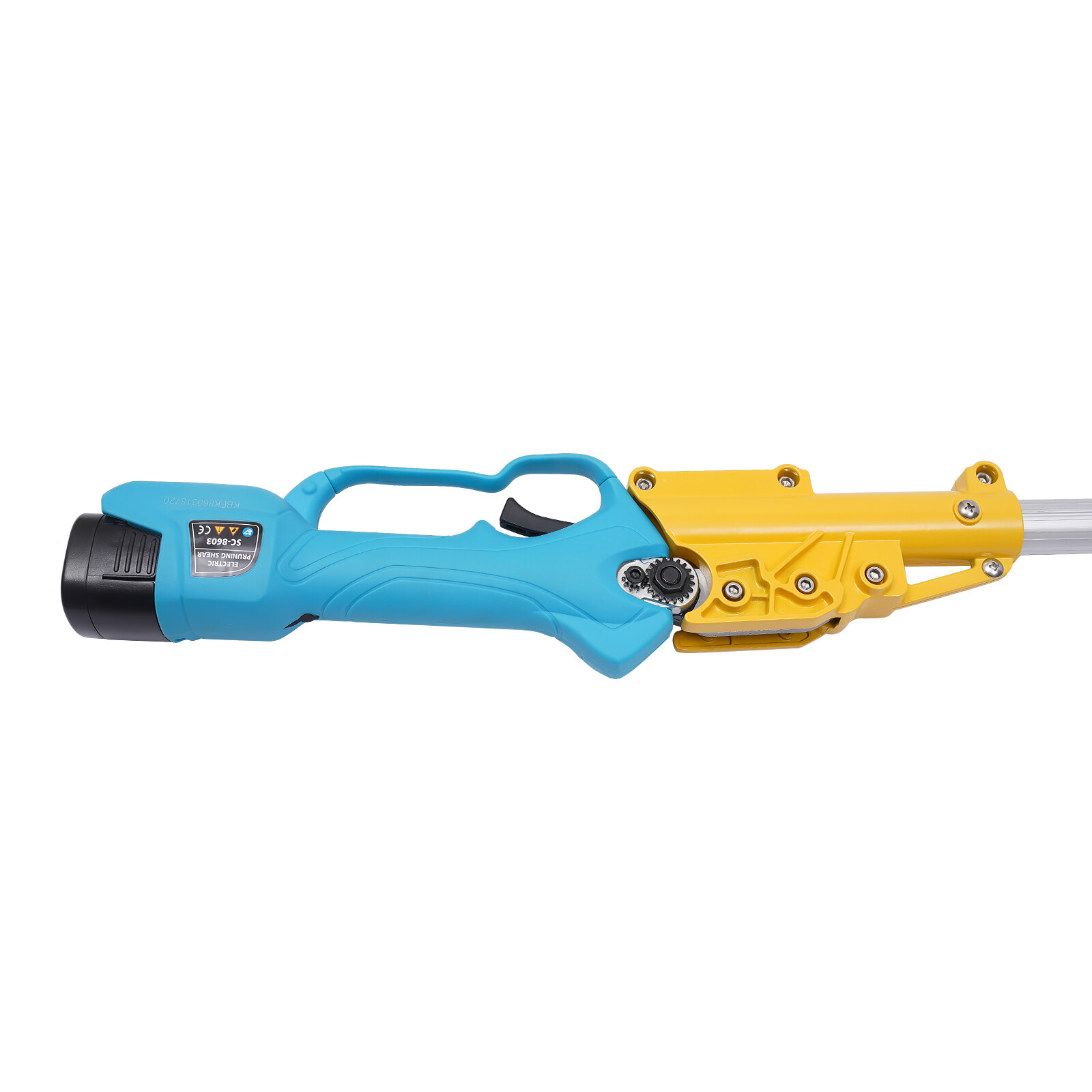 Electric Pruner Cordless Pruning Shears Extension Pole Bar Tool Lithium 2Battery