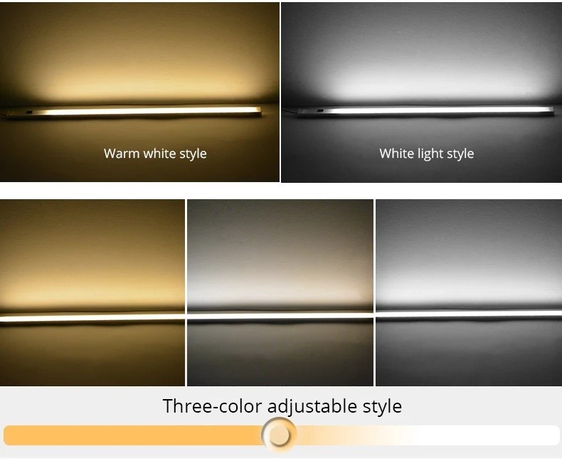 USB 5V LED Under Cabinet Light Hand Wave Sensor Kitchen Closet Lamp Strip