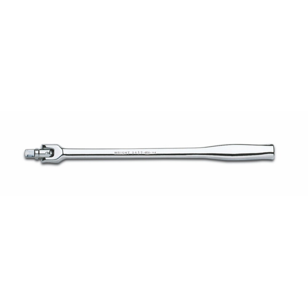 Wright 3439 3/8" Drive Ratchet Flex Handle Contour Grip Chrome 10-3/4"
