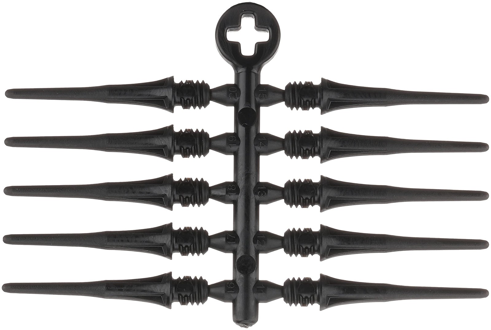 Cosmodarts Fit Point Plus Tip, Black, 50 Count