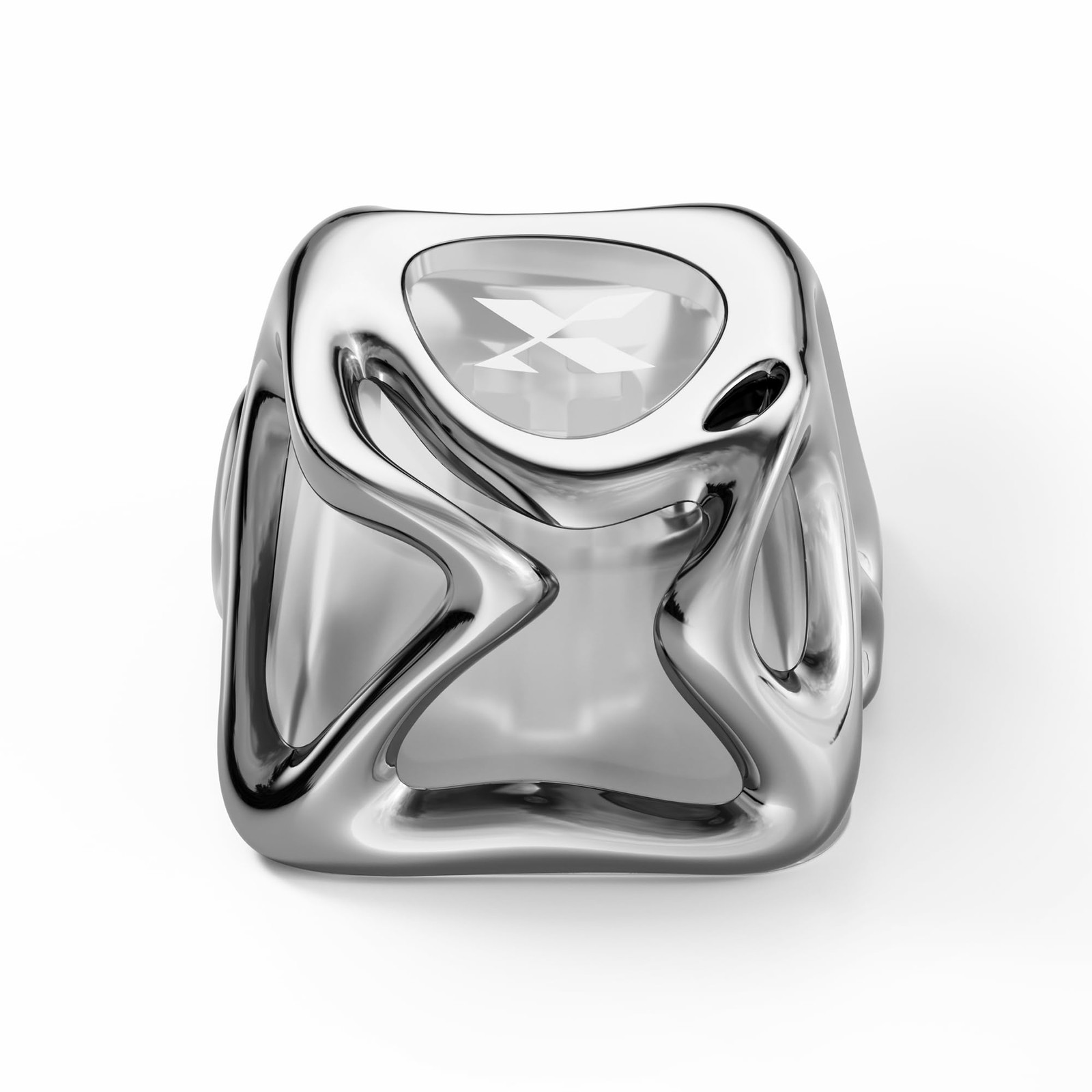 XVX Custom Keycaps, Metal Liquid Transparent Key caps, 1U Keyboard Sliver2