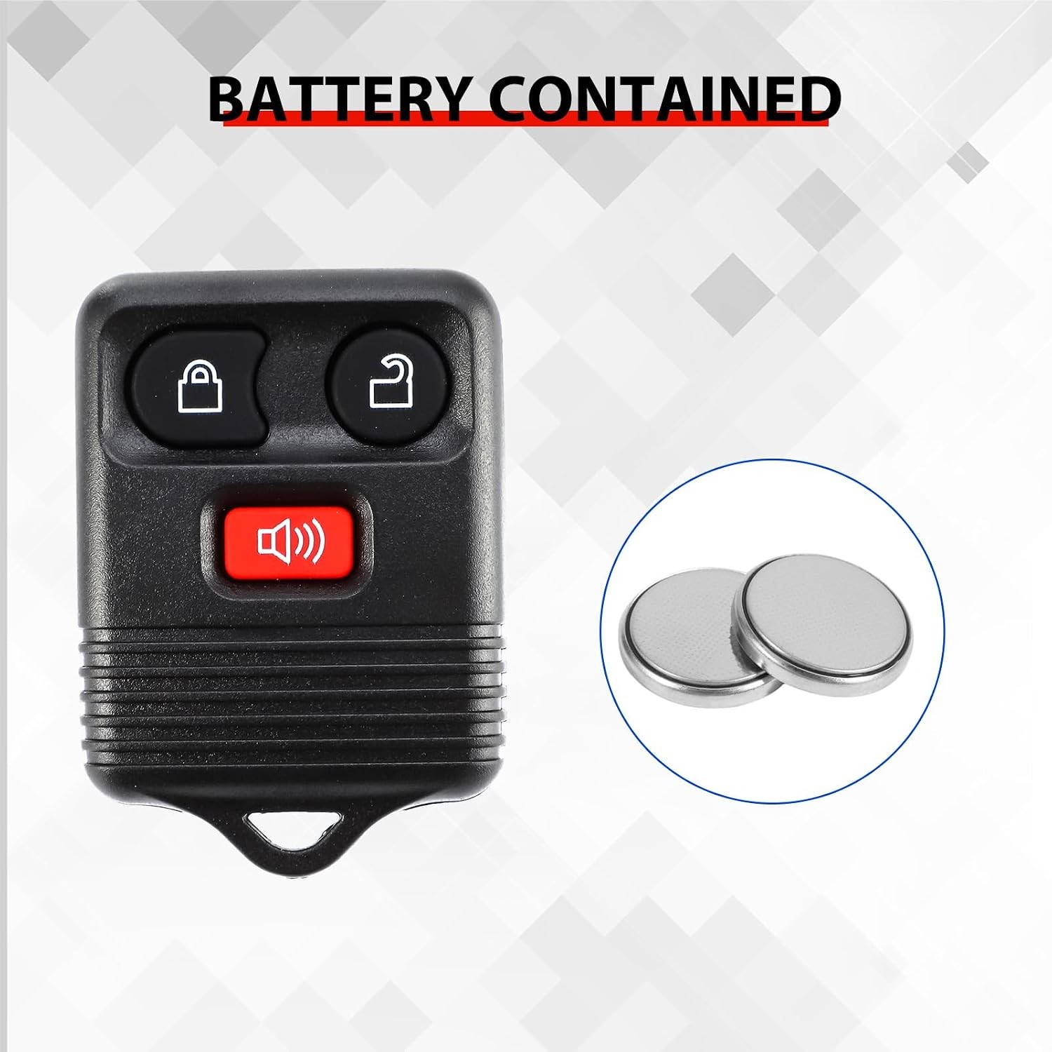 2 Packs 3 Button Replacement Keyless Entry Remote Key Fob Compatible with Ford