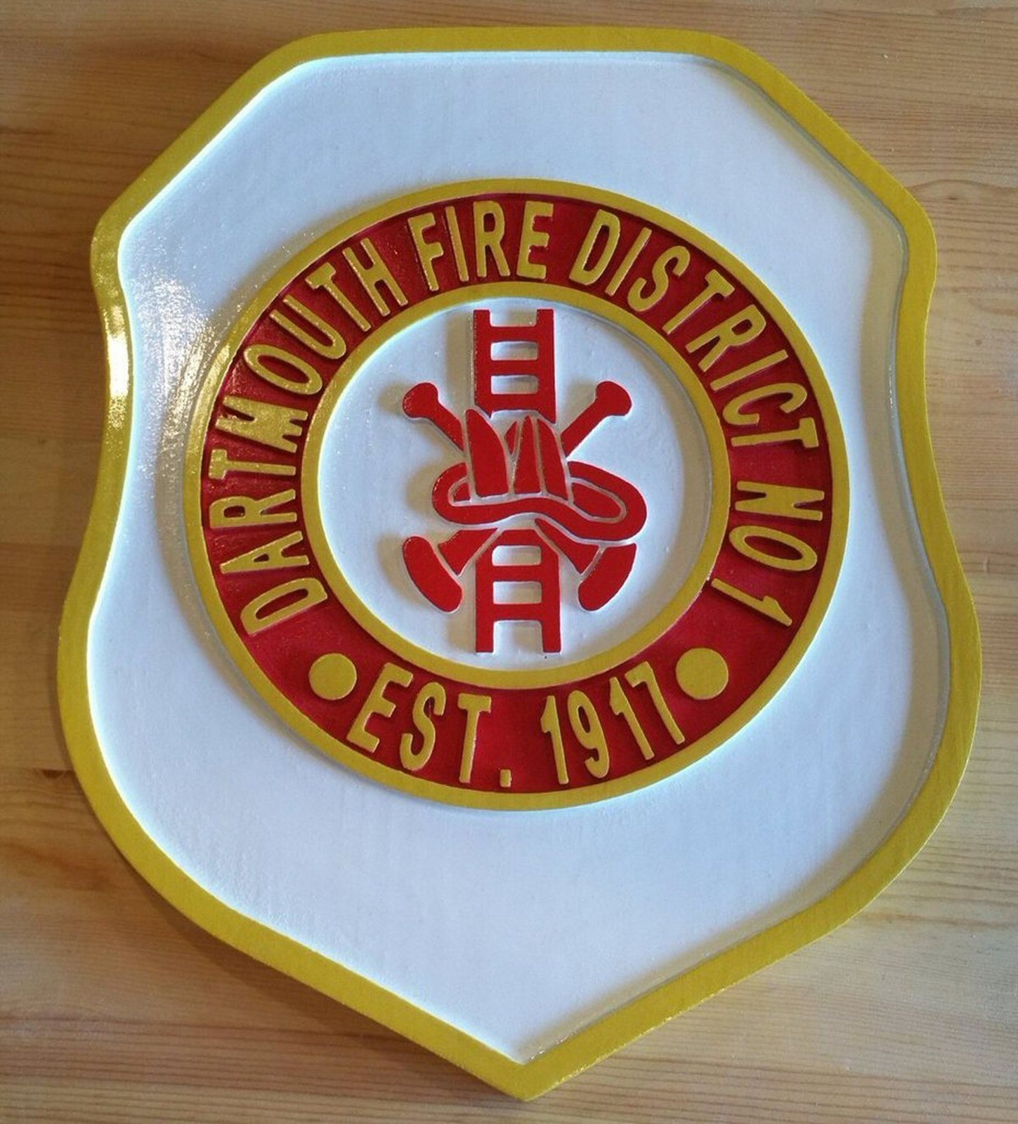 Fire Department Dartmouth 3D routed plaque custom wood patch sign Custom New