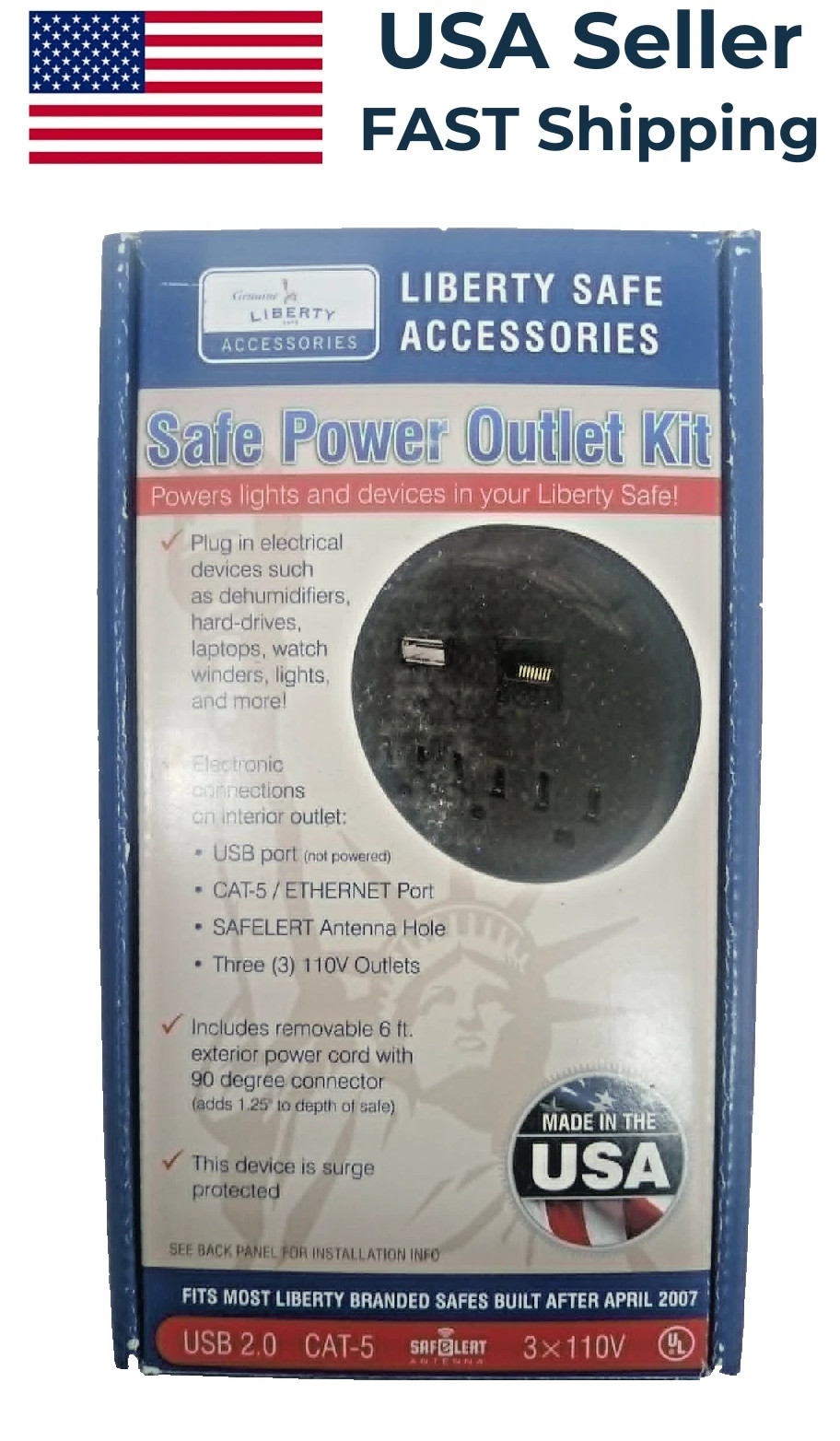 Liberty Safe 11015-001 Electrical Power Outlet Kit