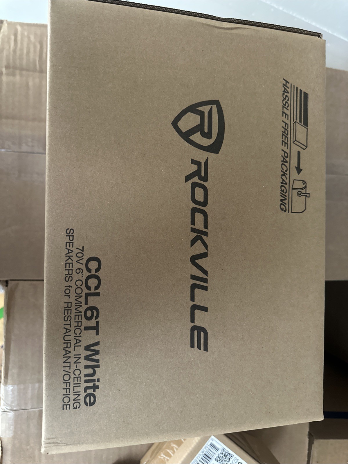 Rockville CCL6T Commercial Ceiling Speakers 6-inch 70V 4-Pack White