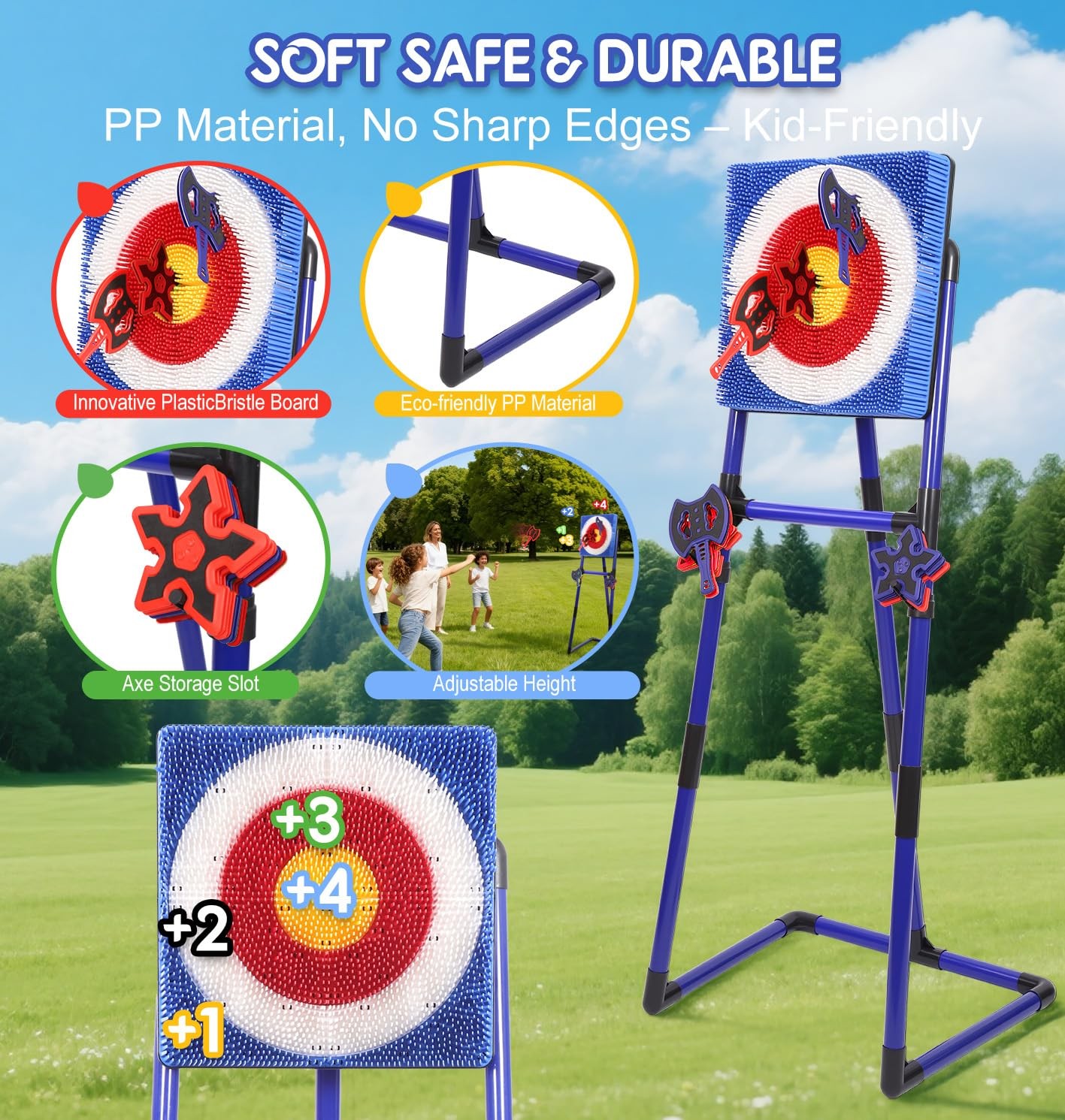 Steadyjoy Axe Throwing Game For Backyard Safe Plastic Axe Throwing Set For 6 6