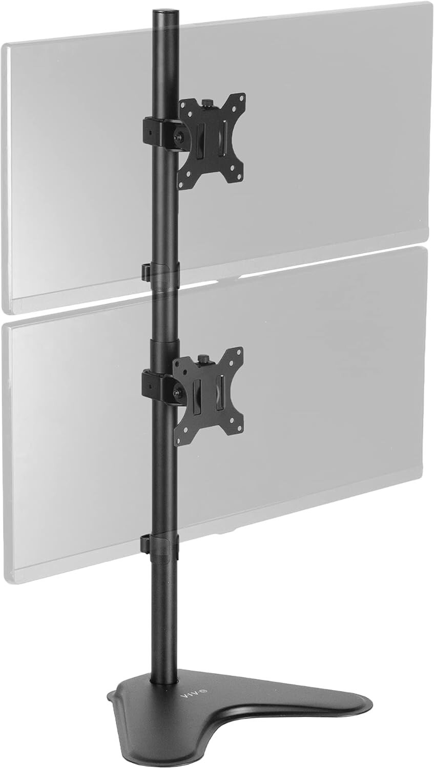 Vivo Dual Monitor Stand-V002L Holds Screens up to 34"